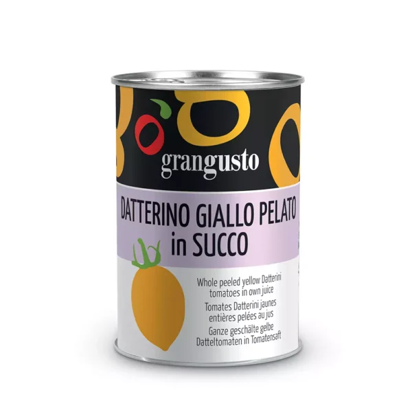 Distributore all’ingrosso Datterino giallo pelato in succo 400 grammi GranGusto