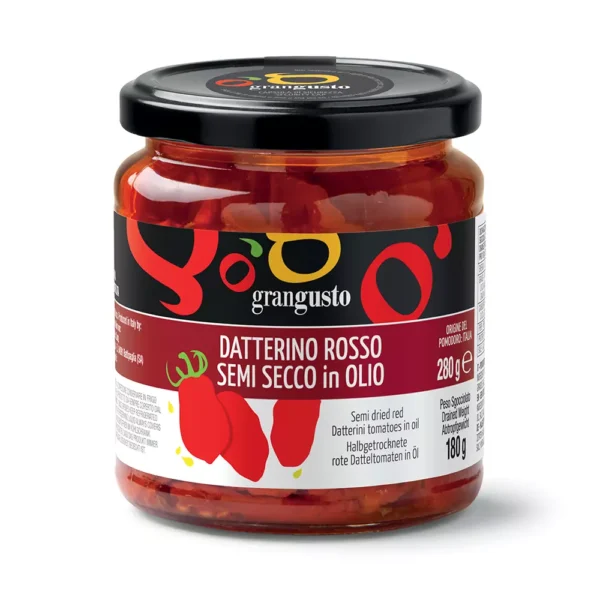 Distributore all’ingrosso Datterino rosso semi secco in olio 280 grammi GranGusto