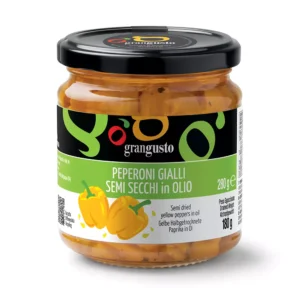 Distributore all’ingrosso Peperoni gialli semi secchi in olio GranGusto