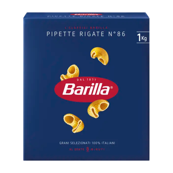 Distributore all’ingrosso Pipette rigate 1 kg Barilla Gamma Nord