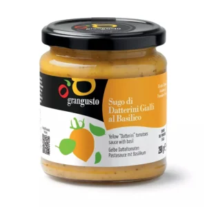 Distributore all’ingrosso Sugo di datterini gialli al basilico 290 grammi GranGusto